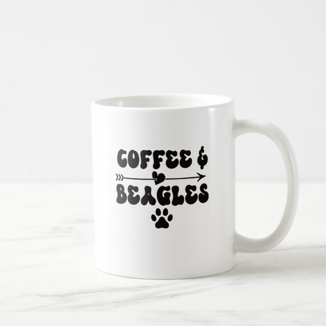 Coffee & Beagles Coffee Mug (Right)