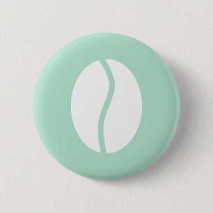 coffee bean 6 cm round badge