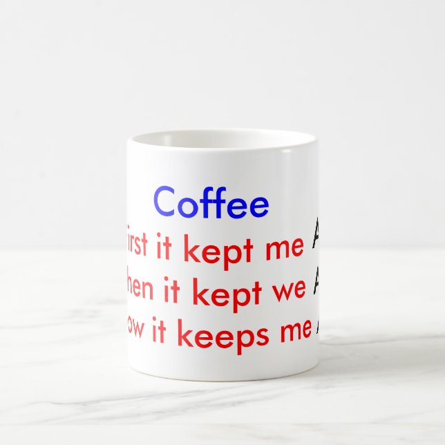 coffee bean, Alert Awake Alive Mug (Center)