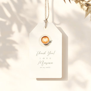 Coffee bean baby shower gift tags