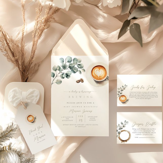 Coffee bean baby shower invitation (Creator Uploaded)