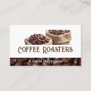 Coffee Bean Bags   Cafe Business Card