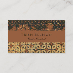 Coffee Bean Batik Art Pattern Design Business Card