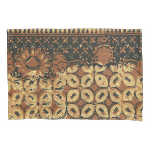 Coffee Bean Batik Art Pattern Design Pillowcase