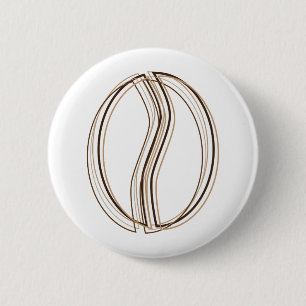 coffee bean blur 6 cm round badge