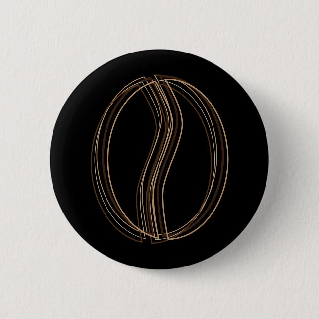 coffee bean blur 6 cm round badge (Front)