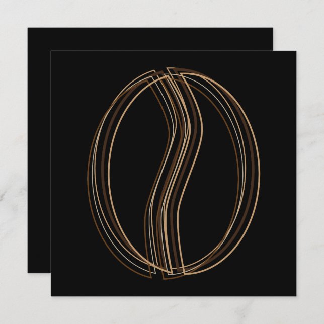 coffee bean blur invitation (Front/Back)