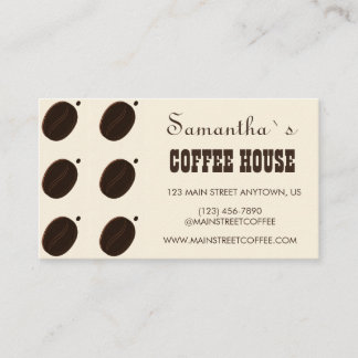 Coffee Bean Branded Business Professional  Card