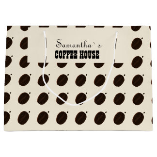 Coffee Bean Branded Business Professional  Large Gift Bag
