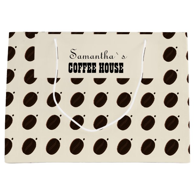 Coffee Bean Branded Business Professional  Large Gift Bag (Front)