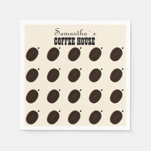 Coffee Bean Branded Business Professional Napkin