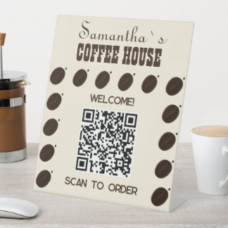 Coffee Bean Branded Business Professional  Pedestal Sign