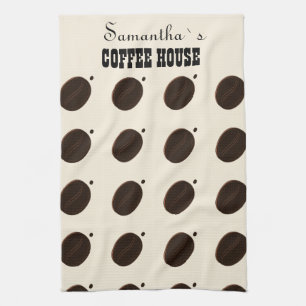 Coffee Bean Branded Business Professional  Tea Towel