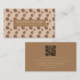 Coffee Bean Brewing Shop Barista Business Card