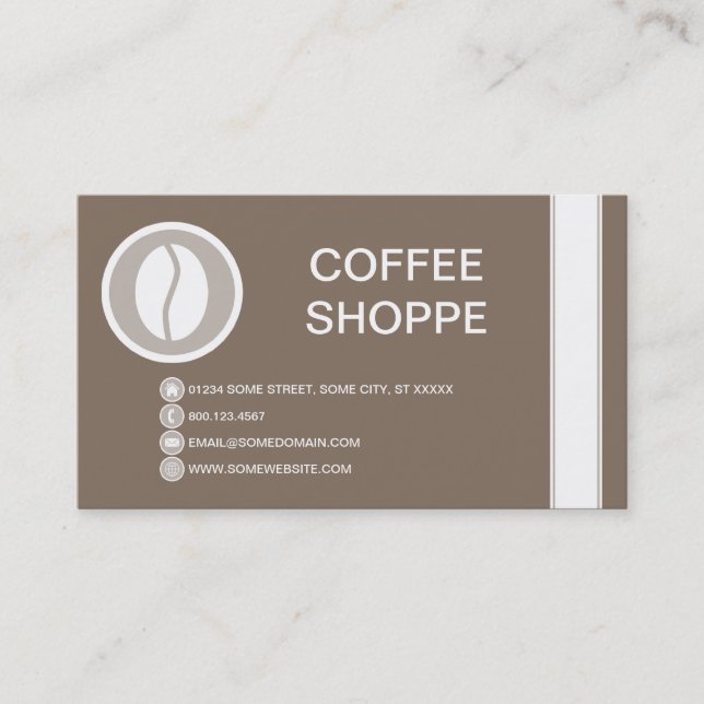 COFFEE BEAN bubble Business Card (Front)