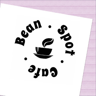 Coffee Bean Cup Logo Loyalty Cafe Rubber Stamp