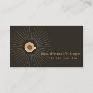 Coffee Bean Cup Shop Barista Logo Cup Business Car Business Card