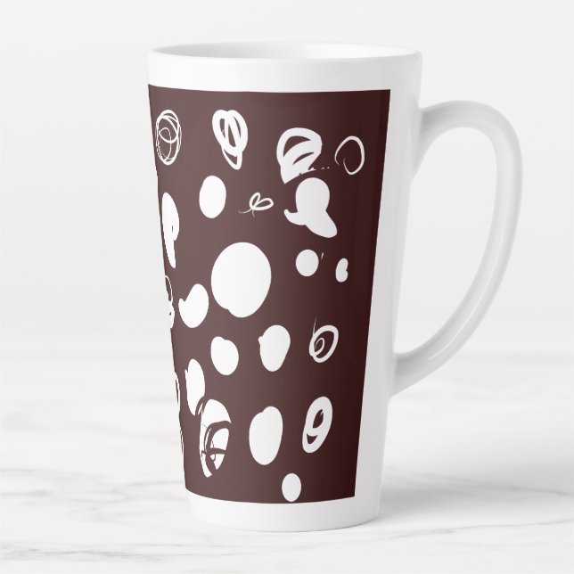 Coffee bean design Latte Mug (Right)