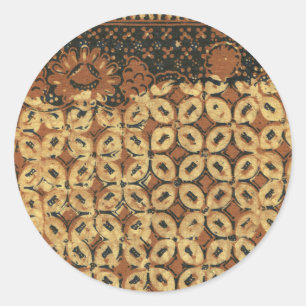 Coffee Bean Earthy Boho Rustic Classic Round Sticker