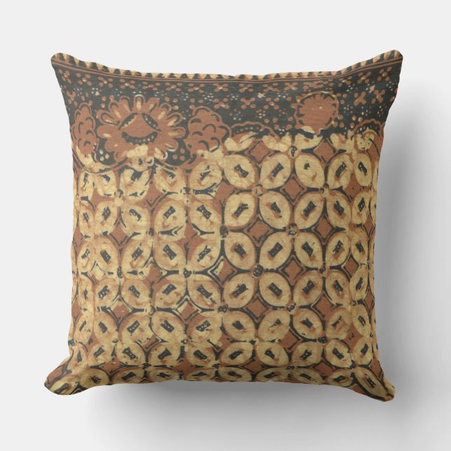 Coffee Bean Earthy Boho Rustic Cushion (Front)