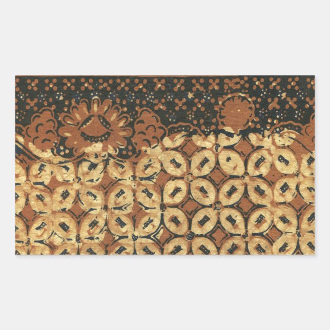 Coffee Bean Earthy Boho Rustic Rectangular Sticker (Front)