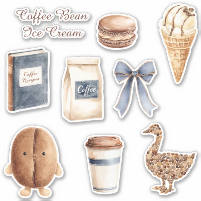 Coffee Bean Ice Cream Cone (Front)
