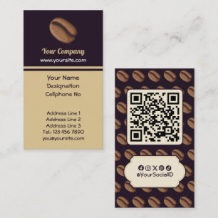 Coffee Bean Icon Business Card