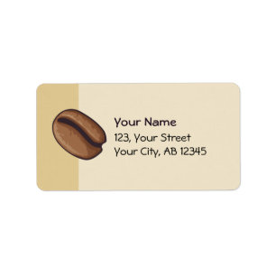 Coffee Bean Icon Label