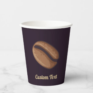 Coffee Bean Icon Paper Cups
