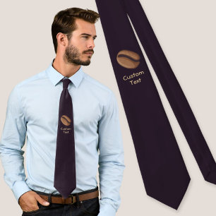 Coffee Bean Icon Tie