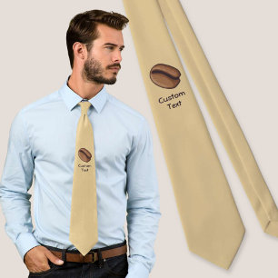 Coffee Bean Icon Tie