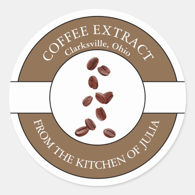 Coffee Bean Label  (Front)