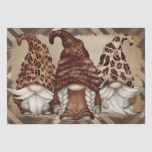 Coffee Bean Latte Gnomes Decoupage Tissue Paper