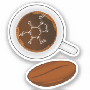 Coffee Bean Molecular Structure - Caffeine Formula