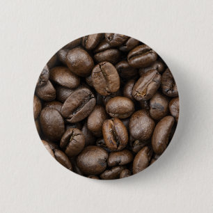 Coffee Bean Pattern 6 Cm Round Badge
