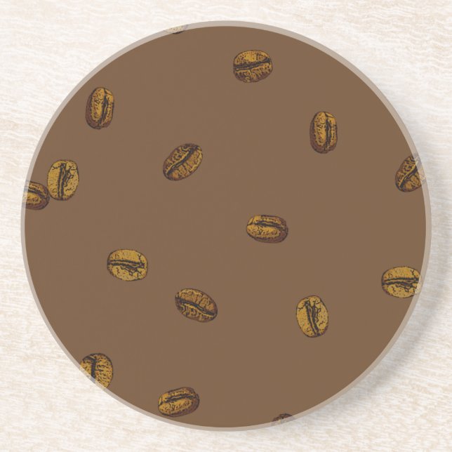 Coffee Bean Pattern Coaster (Front)