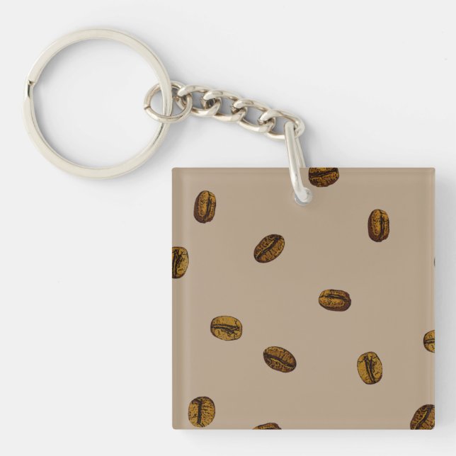 Coffee Bean Pattern Key Ring (Front)