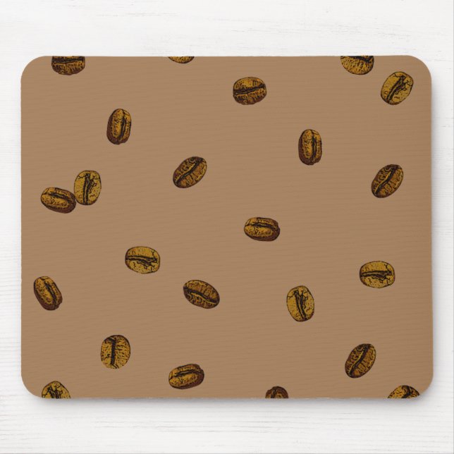 Coffee Bean Pattern Mouse Mat (Front)