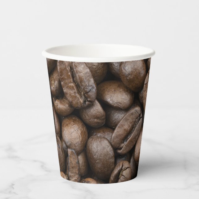 Coffee Bean Pattern Paper Cups (Front)