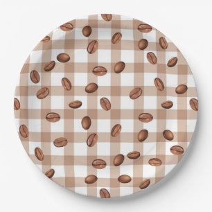 Coffee Bean Pattern Paper Plate