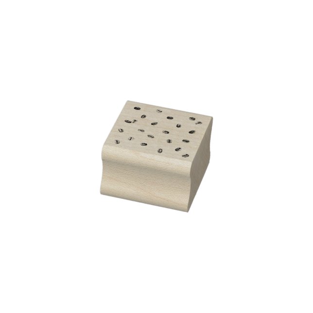 Coffee Bean Pattern Rubber Stamp (Stamp)