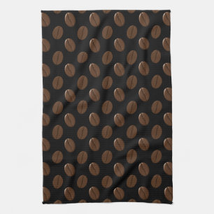 Coffee Bean Pattern Tea Towel