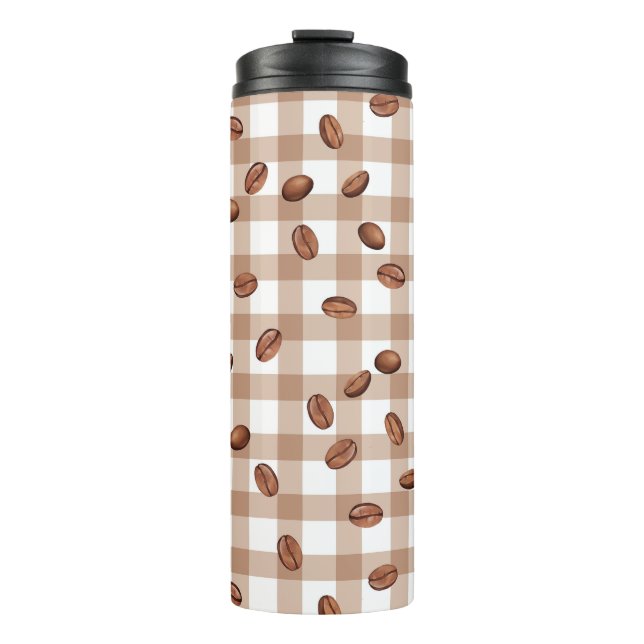  Coffee Bean Pattern Thermal Tumbler (Front)