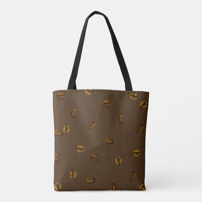 coffee bean pattern tote bag (Back)