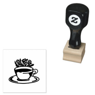  Coffee Bean Rubber Stamp Bold Icon