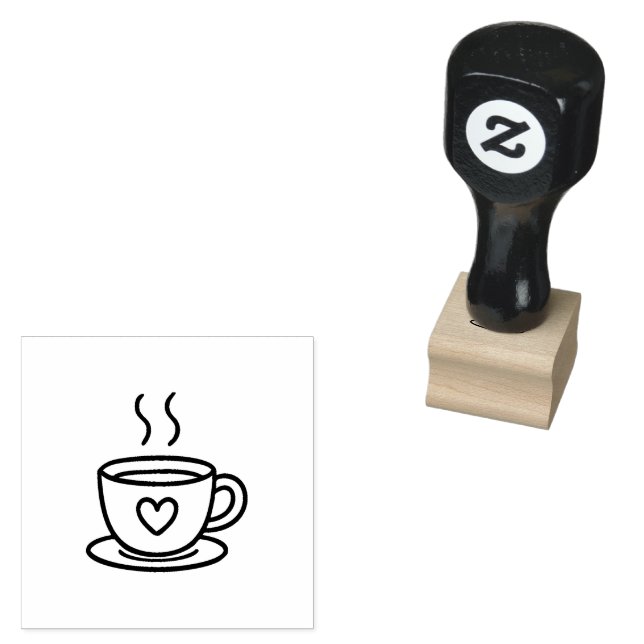  Coffee Bean Rubber Stamp Bold Icon (Stamped)