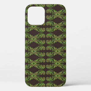 Coffee bean seamless pattern with ethnic motifs. V iPhone 12 Case