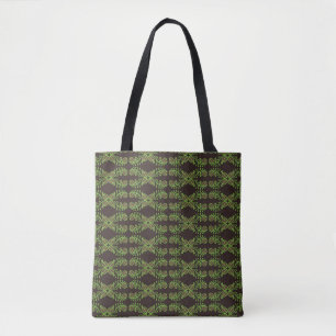 Coffee bean seamless pattern with ethnic motifs. V Tote Bag
