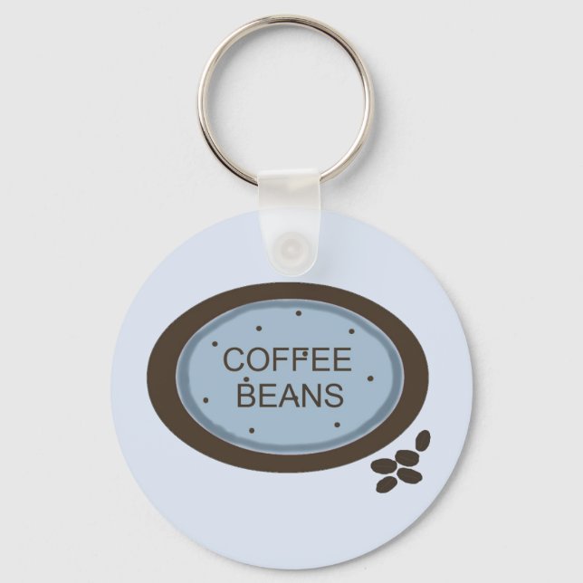 Coffee Bean Sign Key Ring (Front)