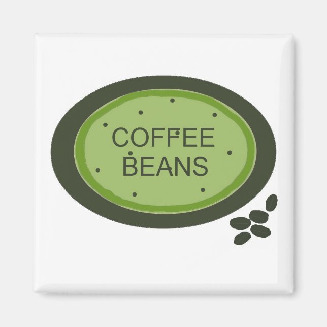 Coffee Bean Sign Magnet (Front)